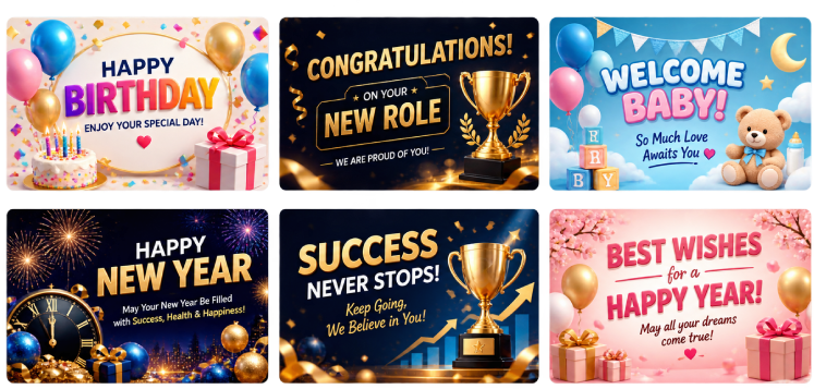 Striking Celebration Templates